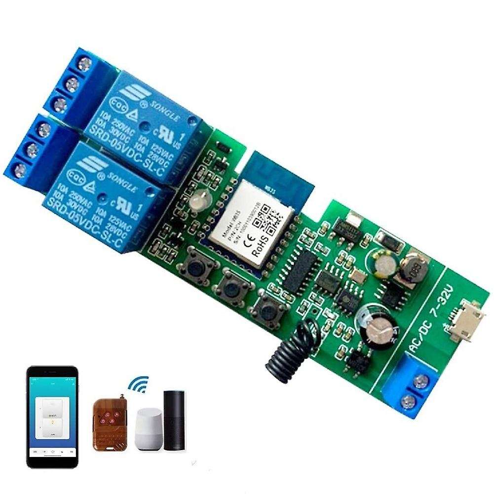 WiFi Wireless Smart Switch Relay Module for DIY Smart Home, Automate Your Garage Door, Work with for