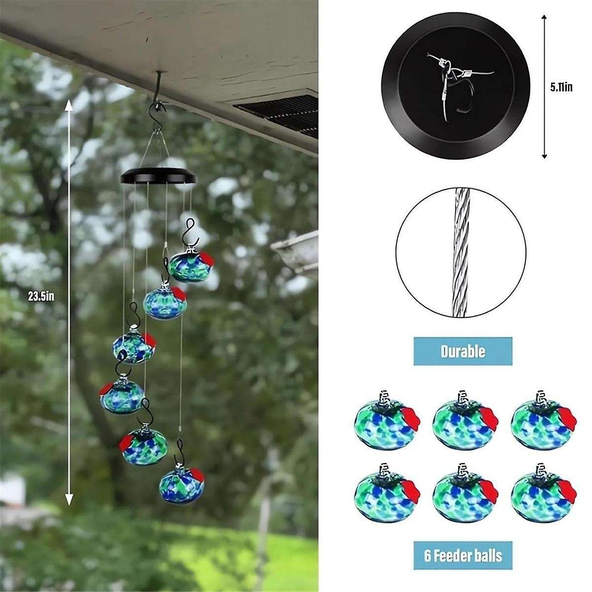 Wind Chime Bird Feeder, Charming Wind Chime Bird Feeder, Outdoor Bird Feeder