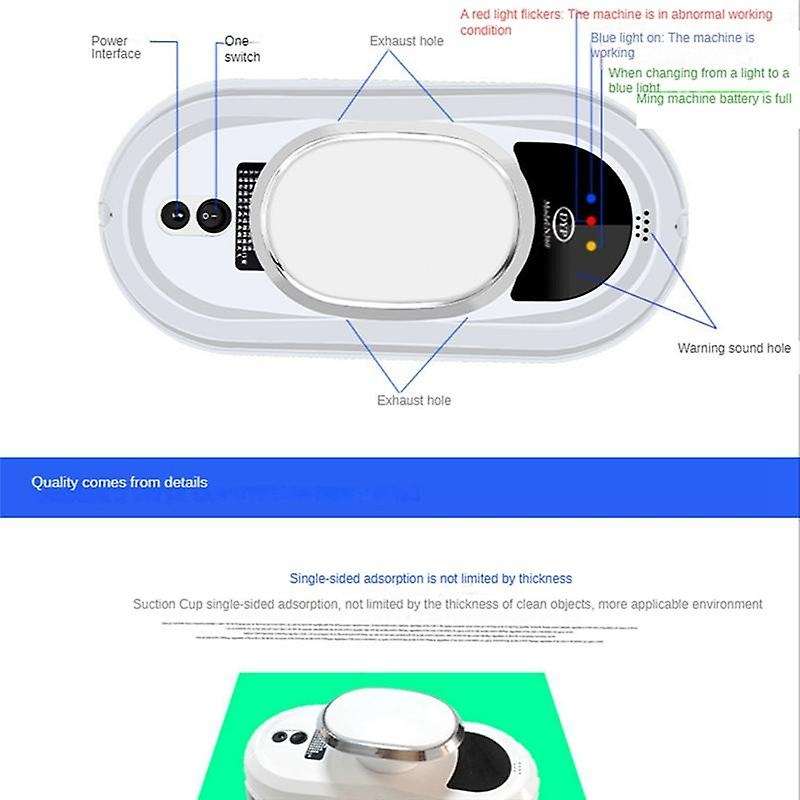 Window Cleaner Robot Smart Water Anti-Fall Magnetic Glass Home Smart Cleaning Machine EU Plug