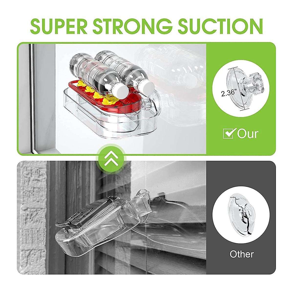 Window Bird Feeders, Strong Suction Cups , Humming with 4 Feeding Ports, 2pack