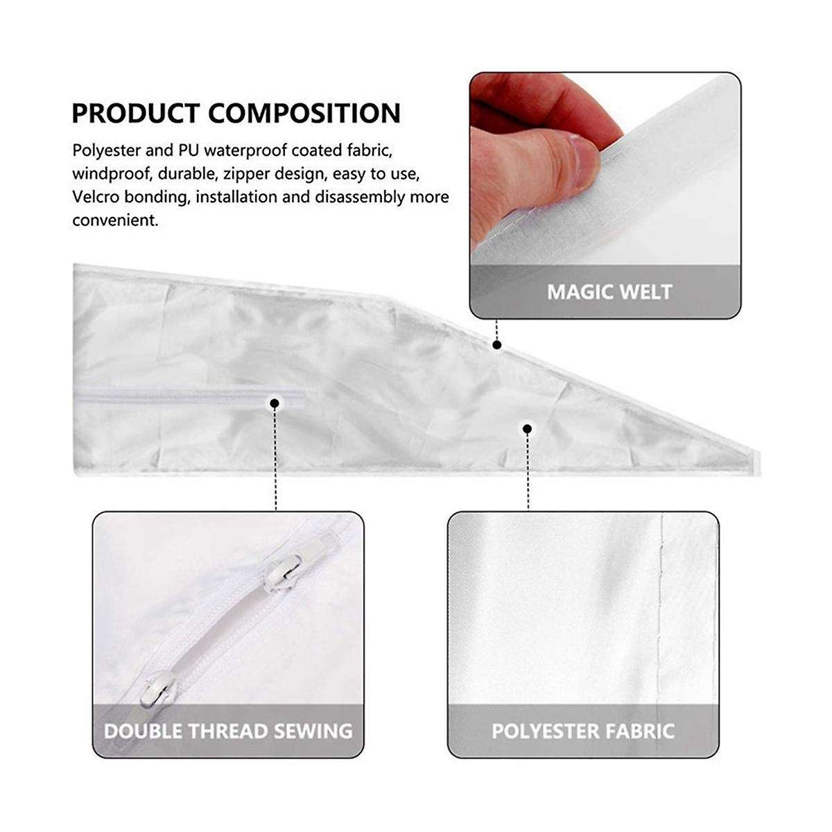 Window Seal for Portable Air Conditioner, 400cm Flexible Cloth Sealing Panel Window Seal with Zipper