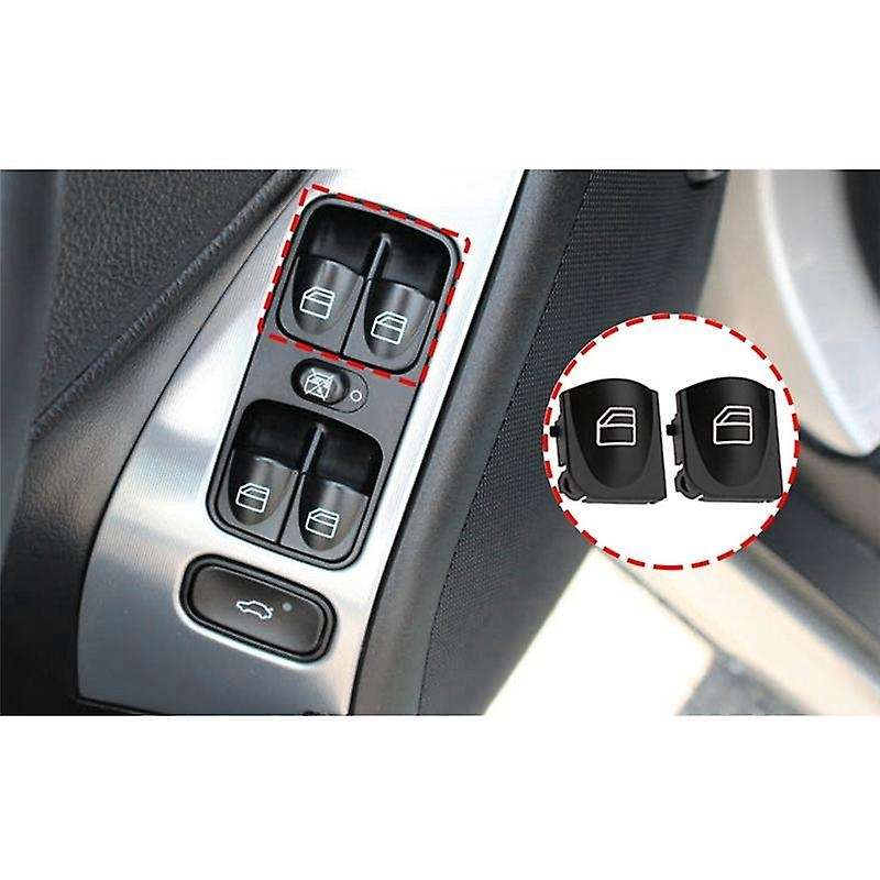 Window Switch Button Covers for W203 W208 C Clk Class Front Left+Right Window Switch Repair Button