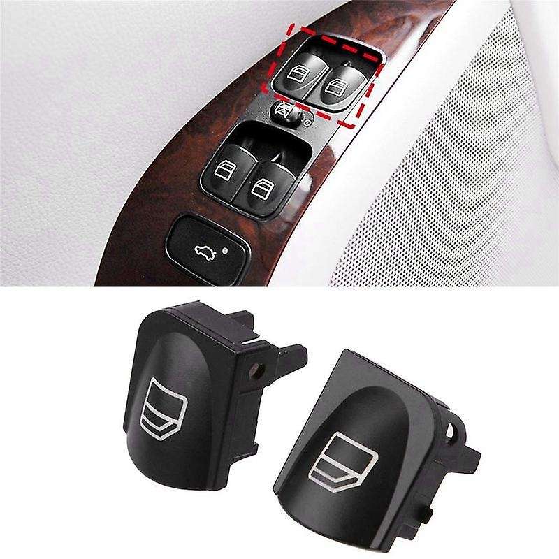 Window Switch Button Covers for W203 W208 C Clk Class Front Left+Right Window Switch Repair Button