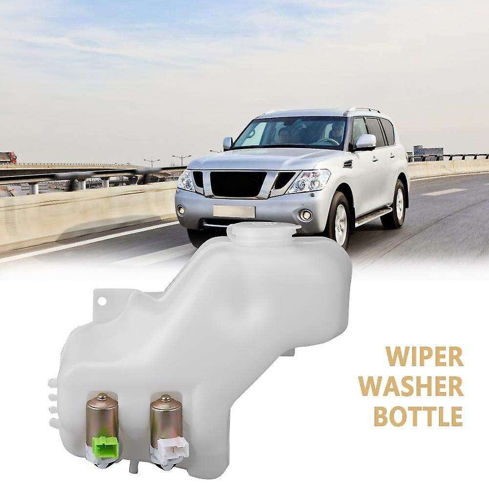 Windshield Wiper Washer Bottle 2 Hole Pump Tank Jar Kit for Patrol Maverick 1988-1997