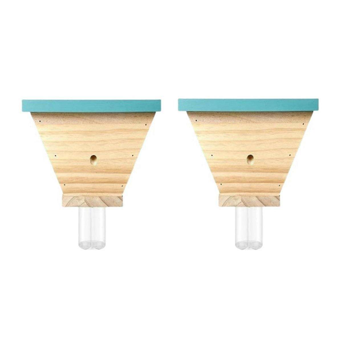 Wood Carpenter Bee Trap for Outside - Wood Boring Bee Trap-Nature Shed Style Carpenter Bee Traps Out