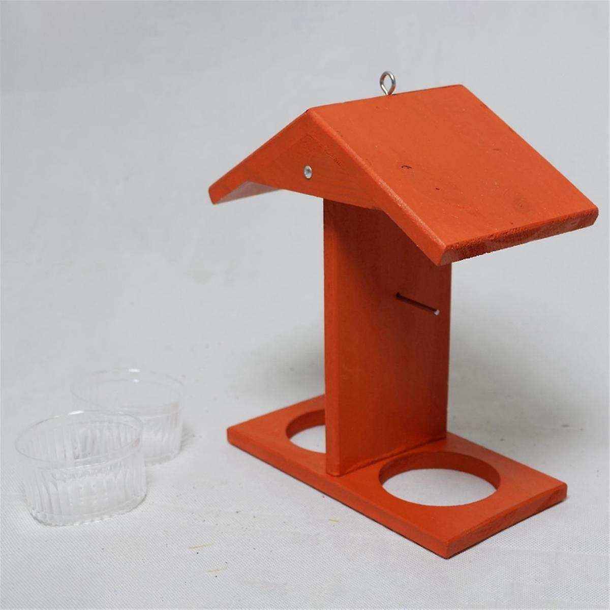 Wooden Bird Feeder Villa Garden Bird Feeder Outdoor Feeder Hanging Pet Feeder Balcony