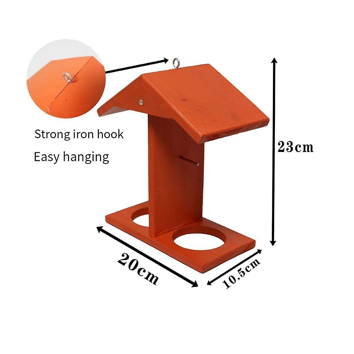 Wooden Bird Feeder Villa Garden Bird Feeder Outdoor Feeder Hanging Pet Feeder Balcony