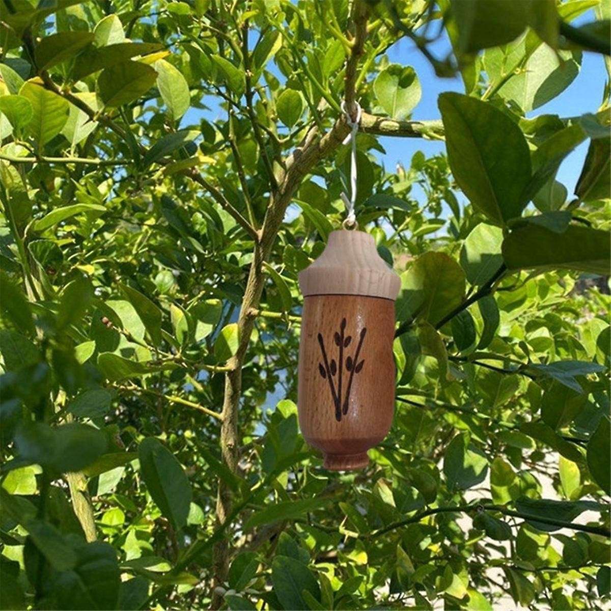 Wooden Bird Houses for Outside, Garden Outdoor Hanging Wooden Bird Feeder Bird House(Set of 3)