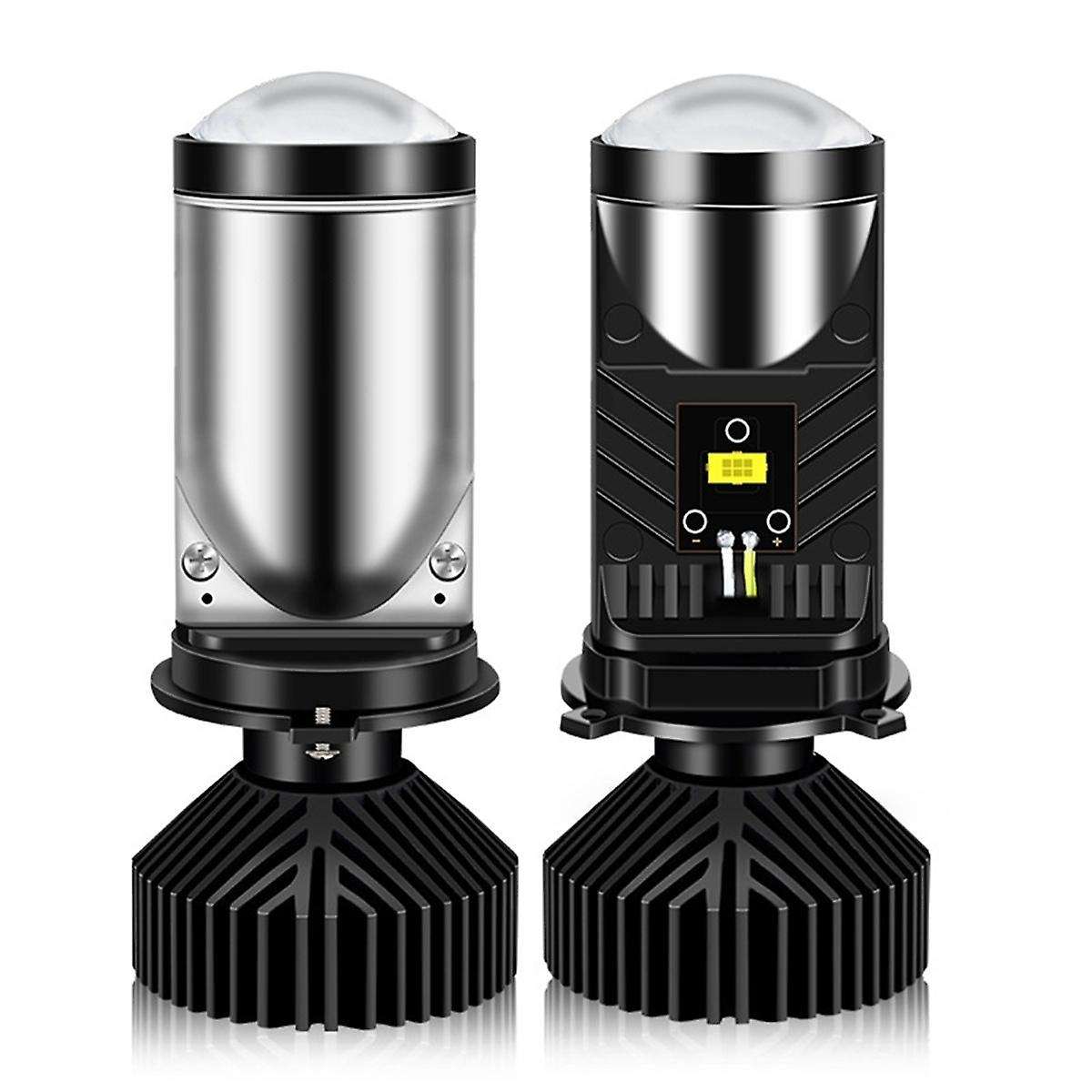 Y9 H4 LED Projector Headlight Projector Lens with Fan Cooling Automobile Hi Lo Beam Bulb