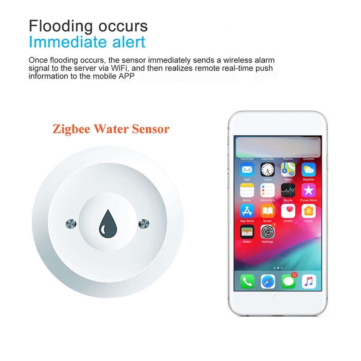 Zigbee Water Immersion Sensor Smart Life Leakage Sensor Water Linkage Alarm App Remote Monitoring Wa