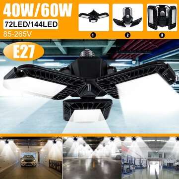 40/60W Deformable E27 LED Garage Light Folding Bulb Ceiling Lights Workshop Lamp (POWER: 60W)