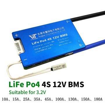 4S 12V LiFe Po4 Battery 3.2V Power Protection Board 10A-180A with Temperature Prot... (CURRENT: 35A)