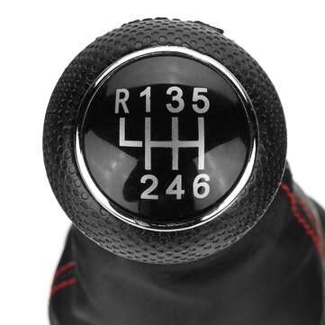 5/6 Speed Gear Shift Knob with Gaitor Boot Dust Cover PU Leather For VW Golf 4 Bora (SPEED: 6SPEED)