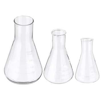50/100/150/250m Flat Bottom Conical Glass Flask (CAPACITY: 100ML)