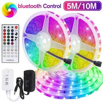 5M/10M Bluetooth 3528 SMD RGB 600 LED Strip Light String Tape w/ 40Key IR Remote Ch... (LENGTH: 10M)