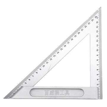 6/8 Inch Triangle Angle Ruler 150/200mm Metric Woodworking Square Layout Tool (SIZE: 15CM)