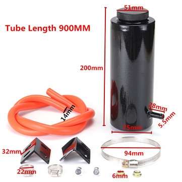 800ml Aluminum Alloy Black Universal Radiator Coolant Catch Tank