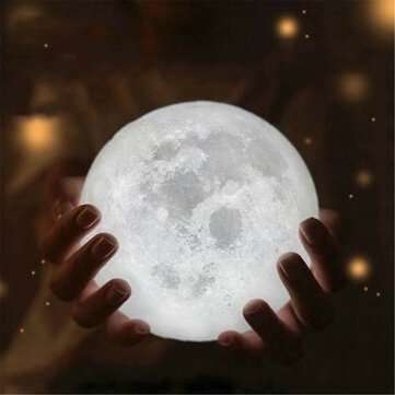 880ML 3D LED Night Light Air Humidifier Moon Lamp