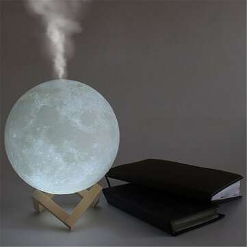 880ML 3D LED Night Light Air Humidifier Moon Lamp