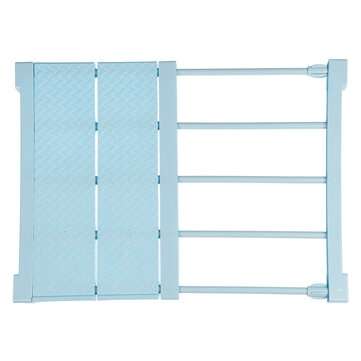 Adjustable Wardrobe Closet Organizer Storage Shelf Rack Wall Mounted S... (SIZE 3: L | COLOR1: BLUE)