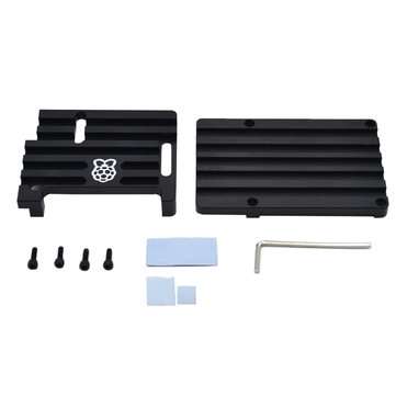 Aluminum Alloy CNC Enclosure Case Metal Shell Compatible with Raspberry Pi 3 Mode... (COLOR.: BLACK)