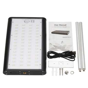 ARILUX Solar Powered 56 LED Motion Sensor Street Light 4400mAh 450lm Waterproof Wall Lamp for Outdoo