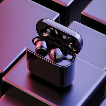 Bakeey A12 TWS Wireless bluetooth 5.0 Stereo Noise Cancelling Earbuds Earphone Sp... (COLOR.: BLACK)