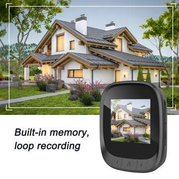 Bakeey DD3 2.4" Smart Doorbell IR Night Vision Door Peephole Camera Photo Recording Digital Display
