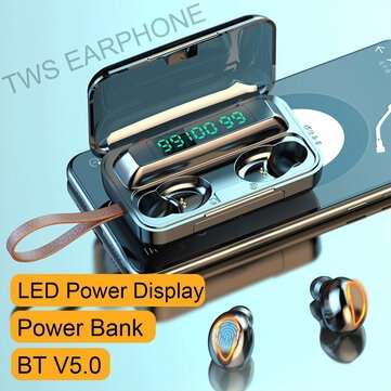 Bakeey F9-5 TWS bluetooth Earphone Wireless Magnetic Headphones 9D HiFi Noise Cancelling Waterproof