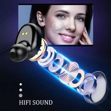 Bakeey F9 TWS True Wireless bluetooth 5.0 Headphone Hi-Fi Stereo Sound Bilateral Calls Earphone Spor