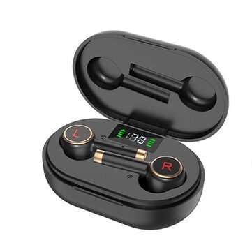 Bakeey L2pro TWS Wireless Earbuds bluetooth 5.0 Earphones HiFi Stereo LED Display ... (COLOR: BLACK)