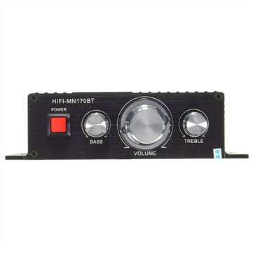 bluetooth 2 Channel Car Home Mini HIFI Stereo Power Amplifier for Radio MP3 (COLOR.: BLACK)