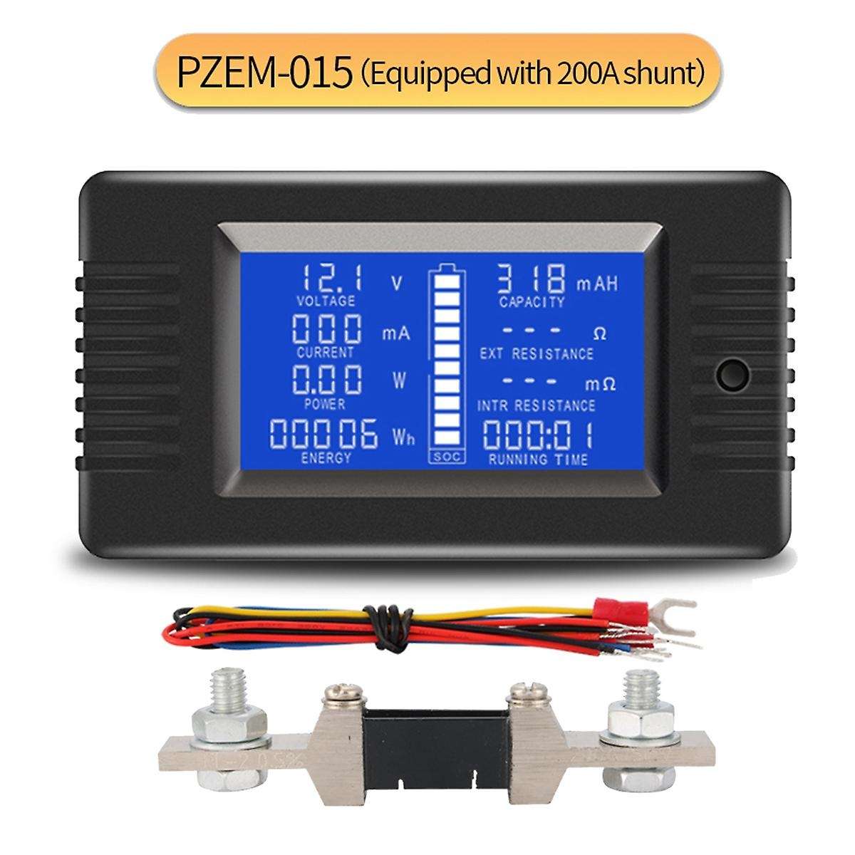 DC 0-200V Voltage Current Battery Tester, Specification: PZEM-015 with 200A Shunt