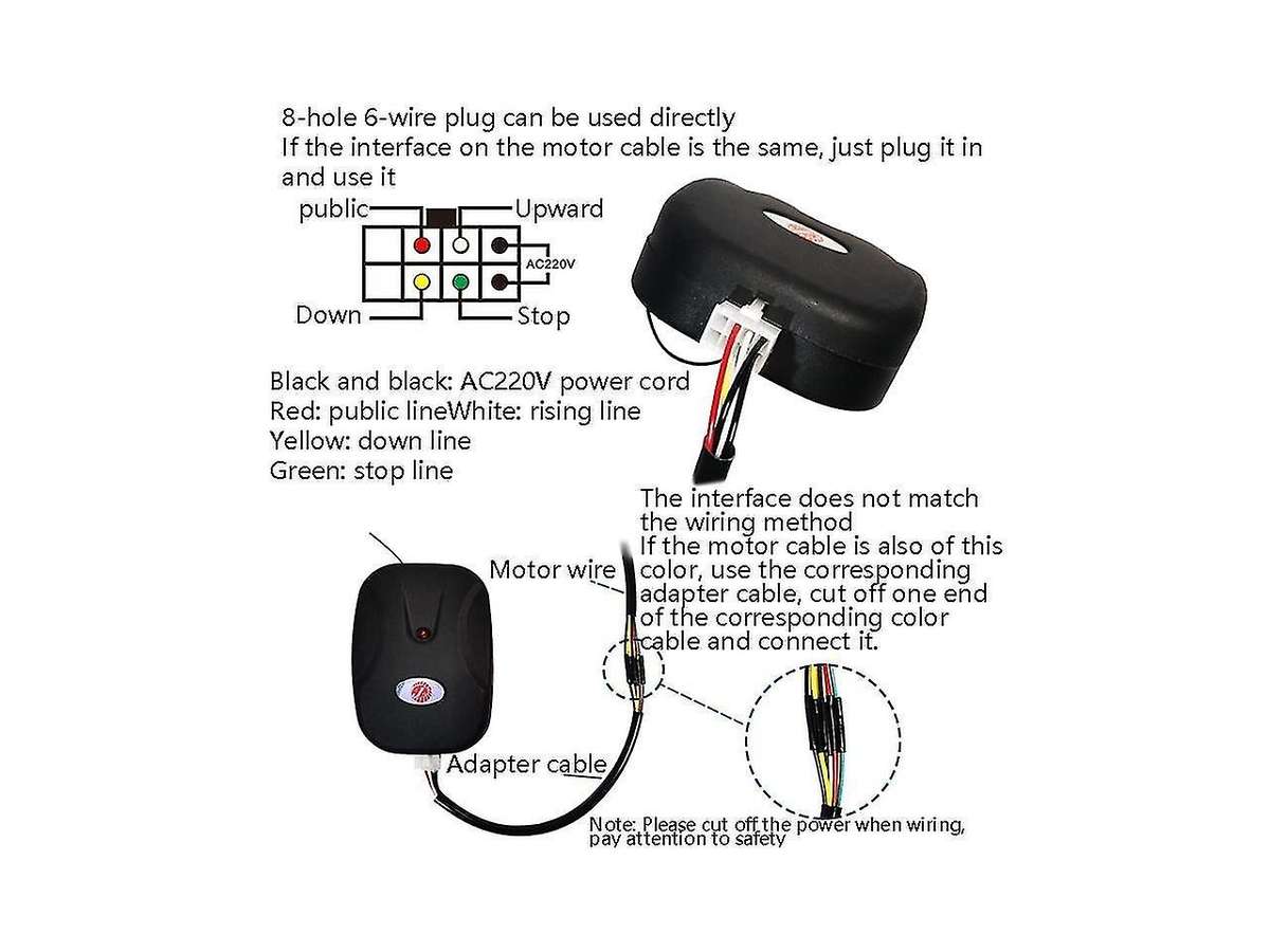 Electric Garage Door Controller Rolling Door Roll Gate Remote Control Plug-Chain Motor Receiver