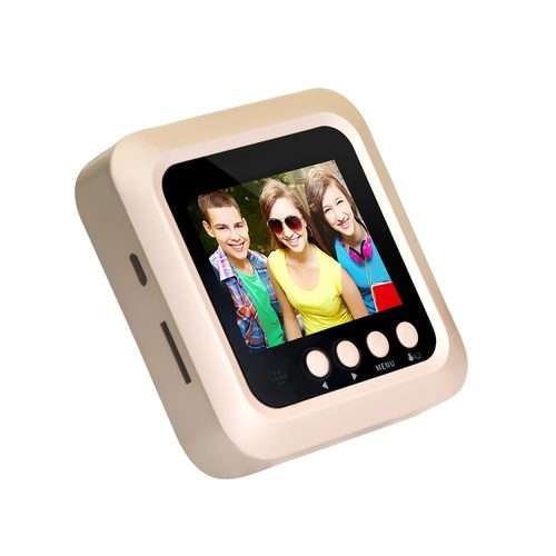 W5 2.4 inch Screen 2.0MP Security Camera No Disturb Peephole Viewer Doorbell, Support T ... (Gold)