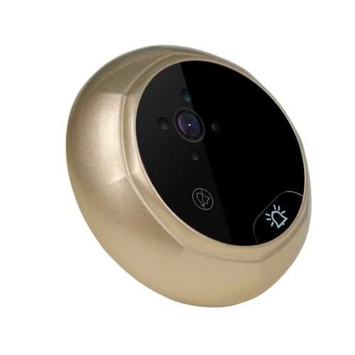 W5 2.4 inch Screen 2.0MP Security Camera No Disturb Peephole Viewer Doorbell, Support T ... (Gold)