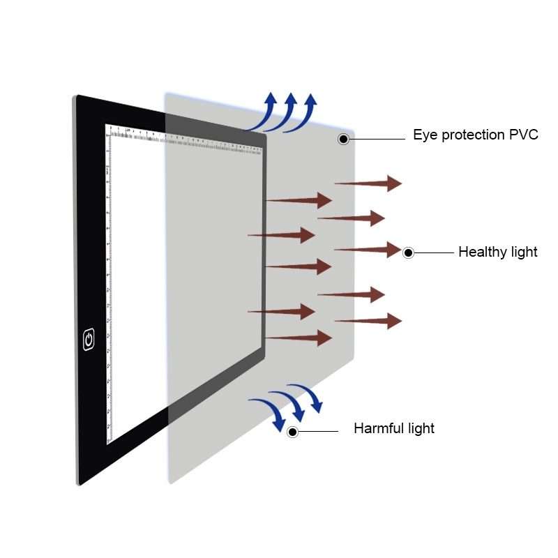A4 Size 5W 5V LED LED Stepless Dimmable Acrylic Copy Boards for Anime Sketch Drawing Sketchpad, wi