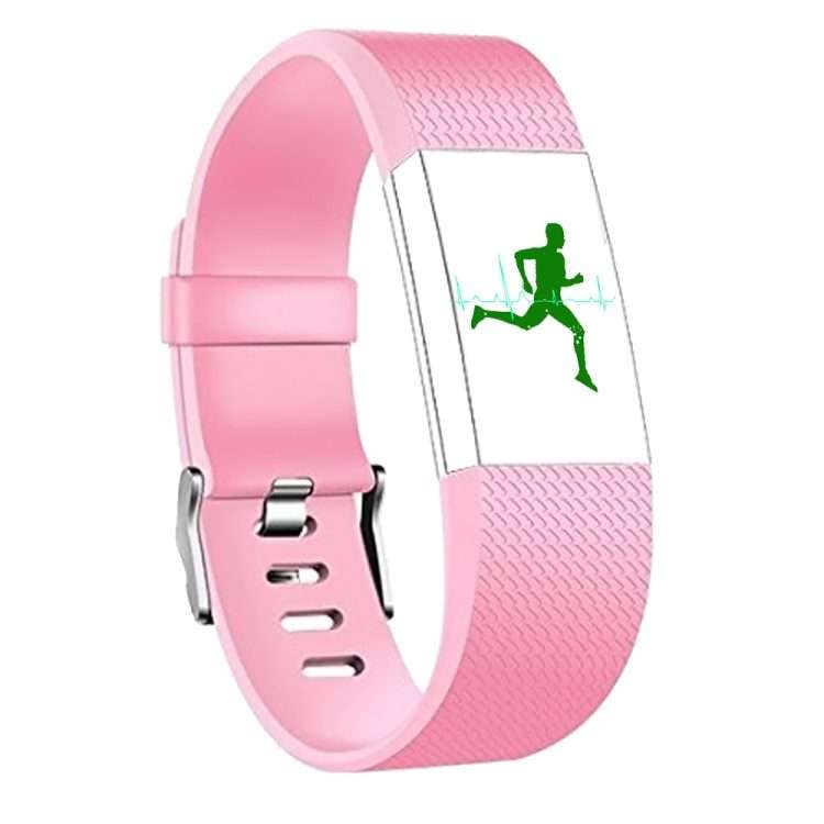 Square Pattern Adjustable Sport Watch Band for FITBIT Charge 2, Size: S, 10.5x8.5cm(Pink)