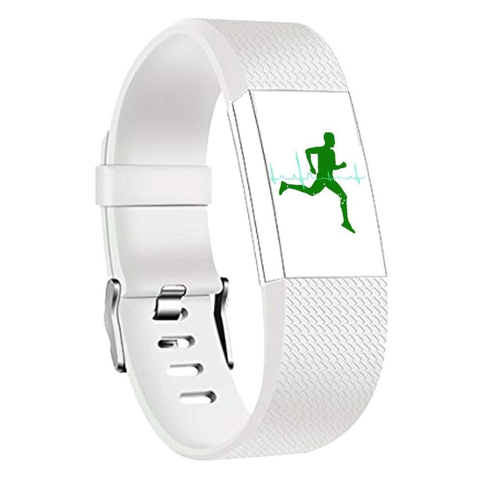 Square Pattern Adjustable Sport Watch Band for FITBIT Charge 2, Size: S, 10.5x8.5cm(White)