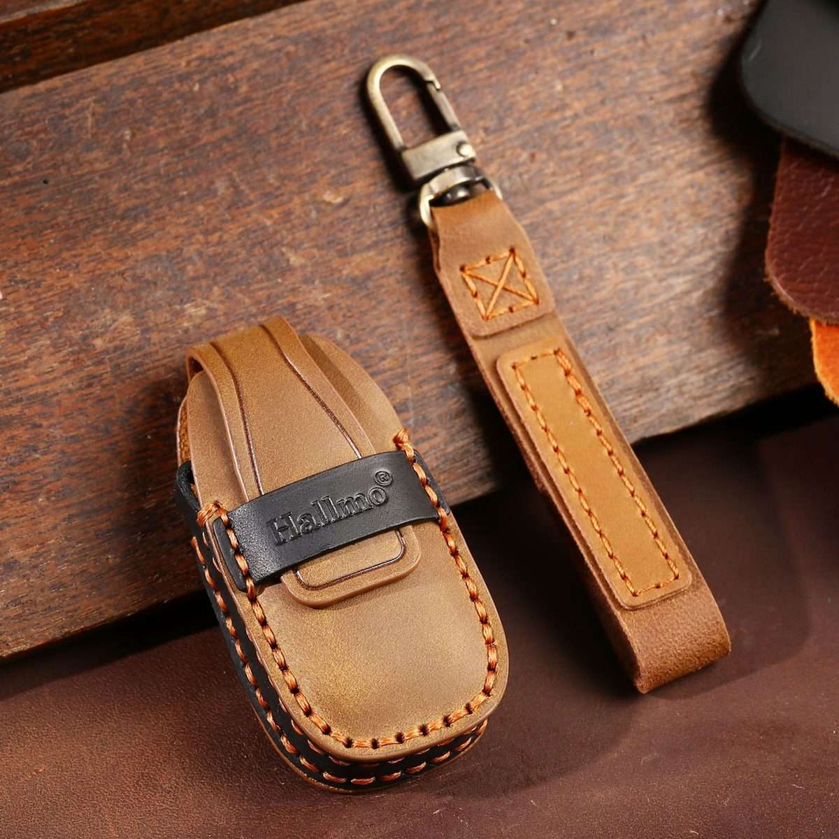 For Ford Focus/Mondeo/Maverick/Explorer/Escort/Edge 2017-2018 C231 Car Key Leather Pro ... (Brown)