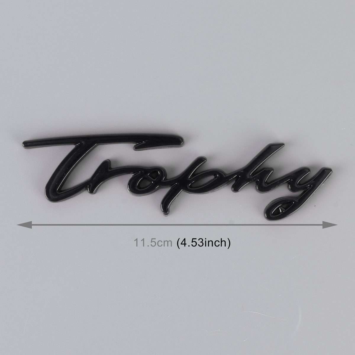 Car TROPHY Personalized Aluminum Alloy Decorative Stickers, Size: 11.5x2.5x0.35cm (Black)