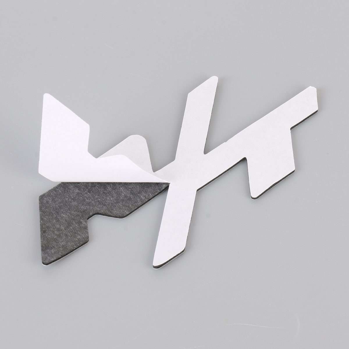 Car R / T Personalized Aluminum Alloy Decorative Stickers, Size:10.5 x 5cm (Silver+Red)