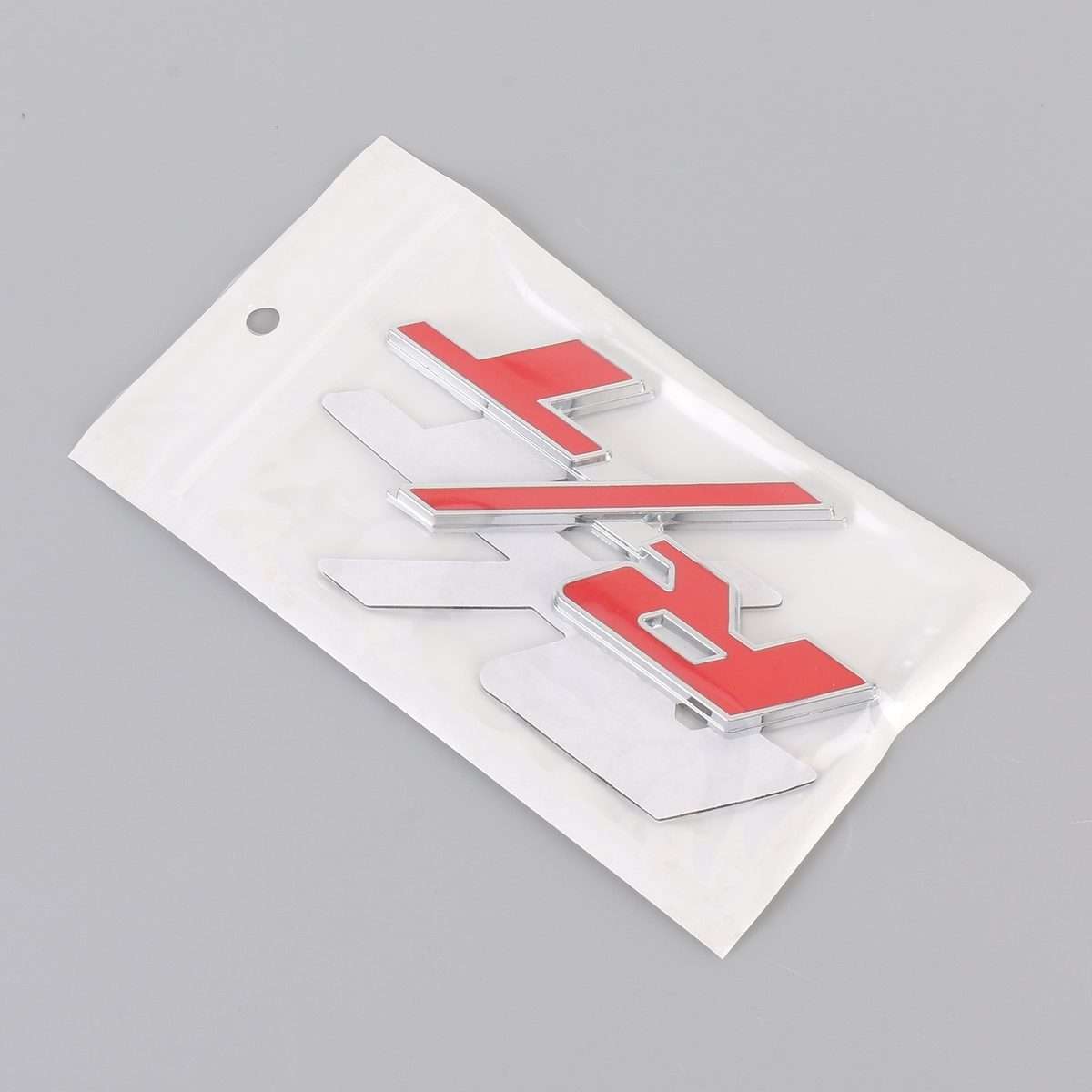Car R / T Personalized Aluminum Alloy Decorative Stickers, Size:10.5 x 5cm (Silver+Red)