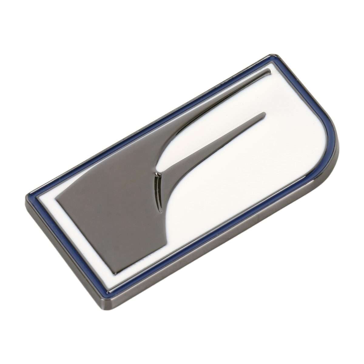 Car F Pattern Aluminum Alloy Personalized Decorative Stickers, Size:7.5x3.5x04cm (Black White)