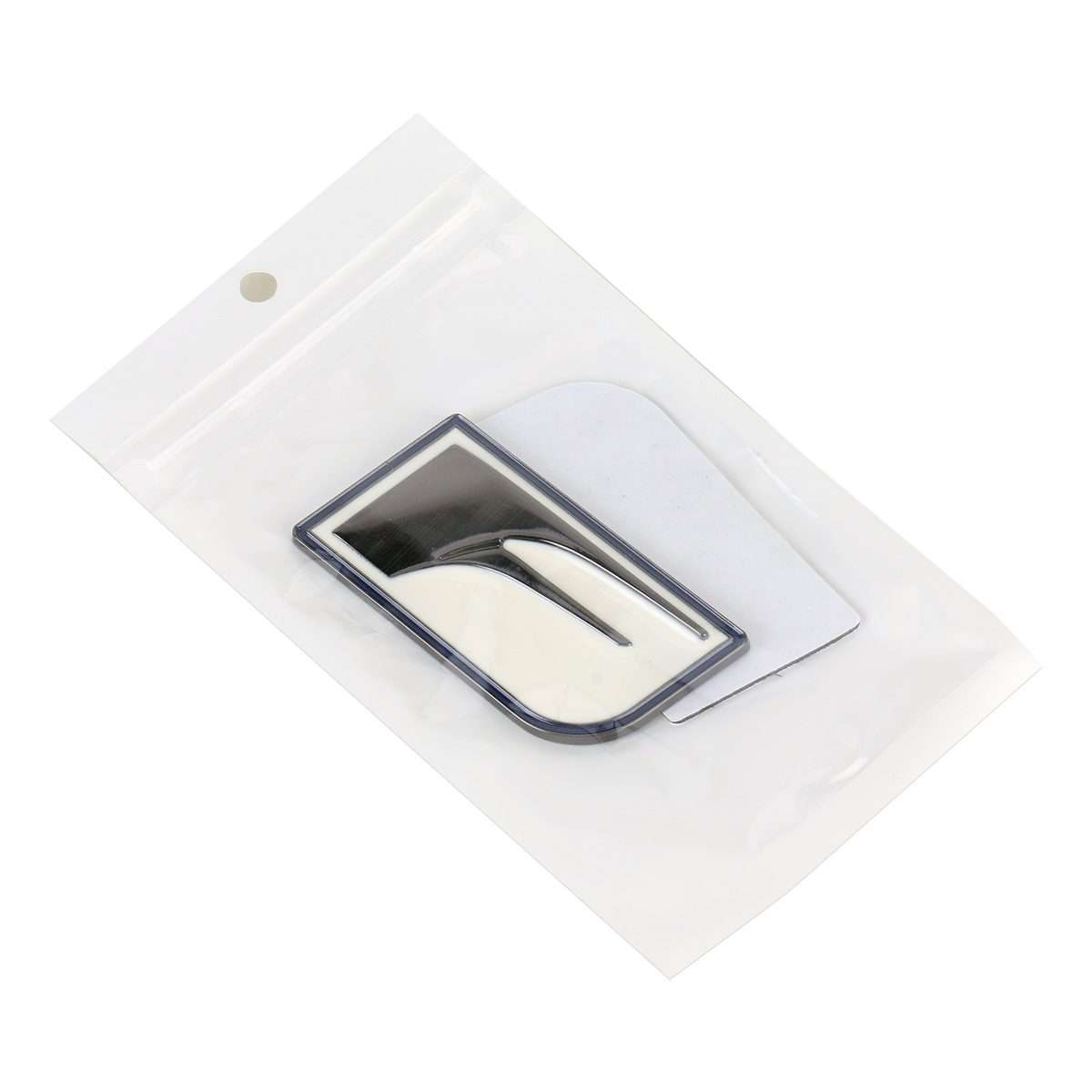 Car F Pattern Aluminum Alloy Personalized Decorative Stickers, Size:7.5x3.5x04cm (Black White)