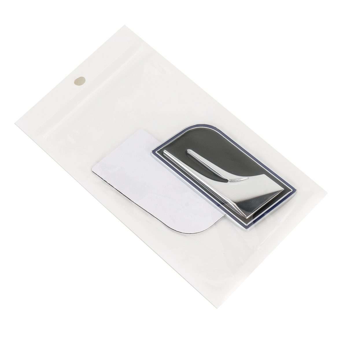 Car F Pattern Aluminum Alloy Personalized Decorative Stickers, Size:7.5x3.5x04cm (Silver Black)