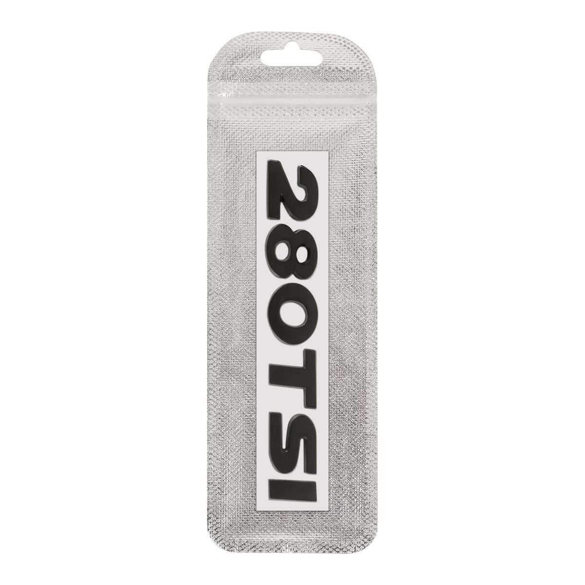 Car 280TSI Pattern 3D Metal Personalized Decorative Stickers, Size: 11.5x2.5x0.5cm (Black)