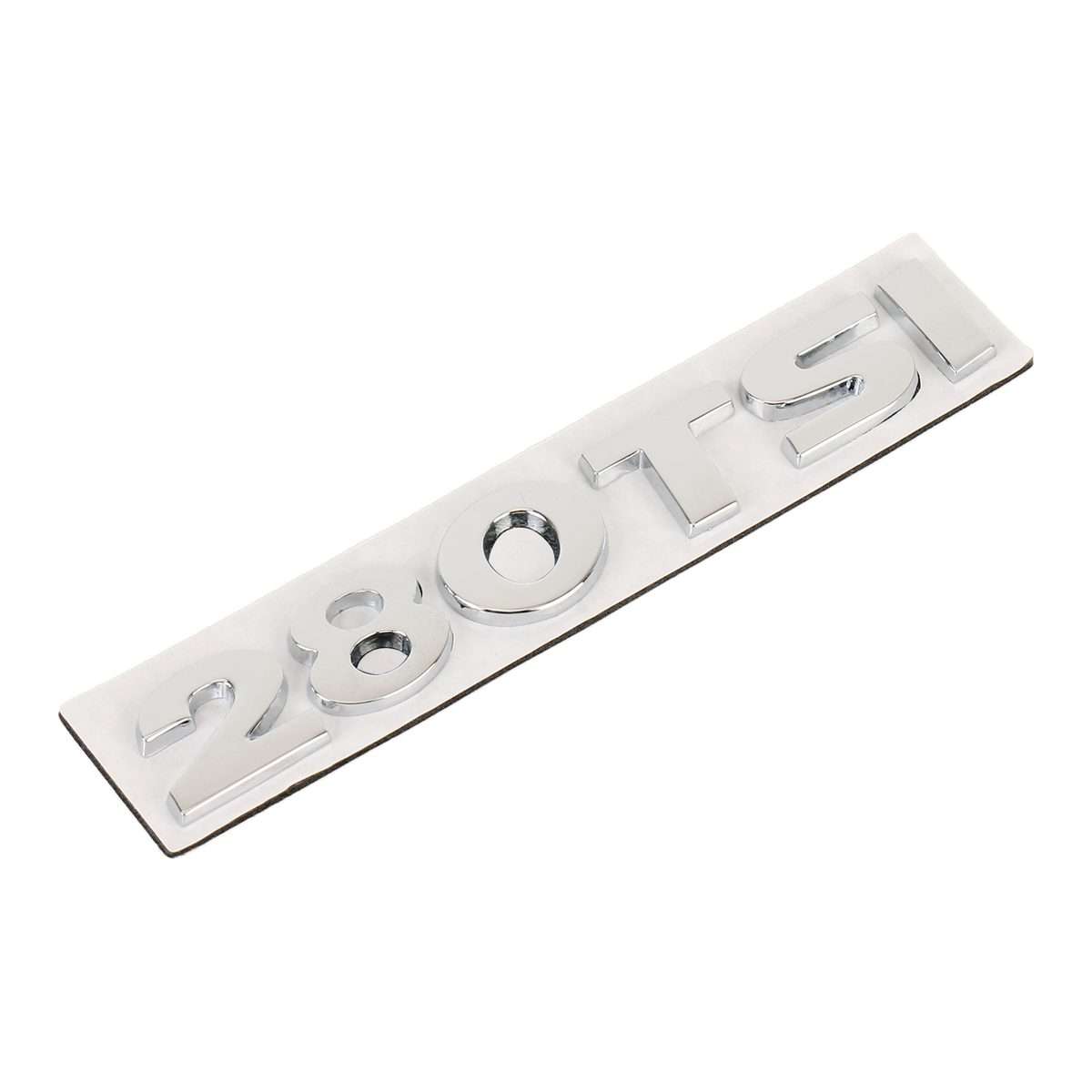 Car 280TSI Pattern 3D Metal Personalized Decorative Stickers, Size: 11.5x2.5x0.5cm (Silver)