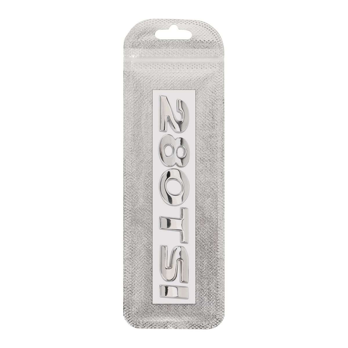 Car 280TSI Pattern 3D Metal Personalized Decorative Stickers, Size: 11.5x2.5x0.5cm (Silver)