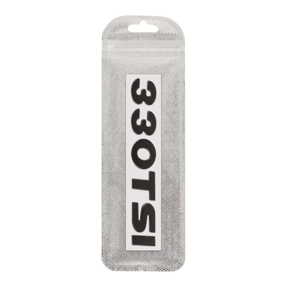 Car 330TSI Pattern 3D Metal Personalized Decorative Stickers, Size: 11.5x2.5x0.5cm (Black)